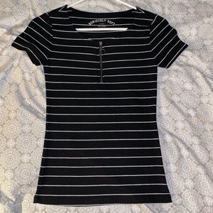 Striped black and white elegant shirt